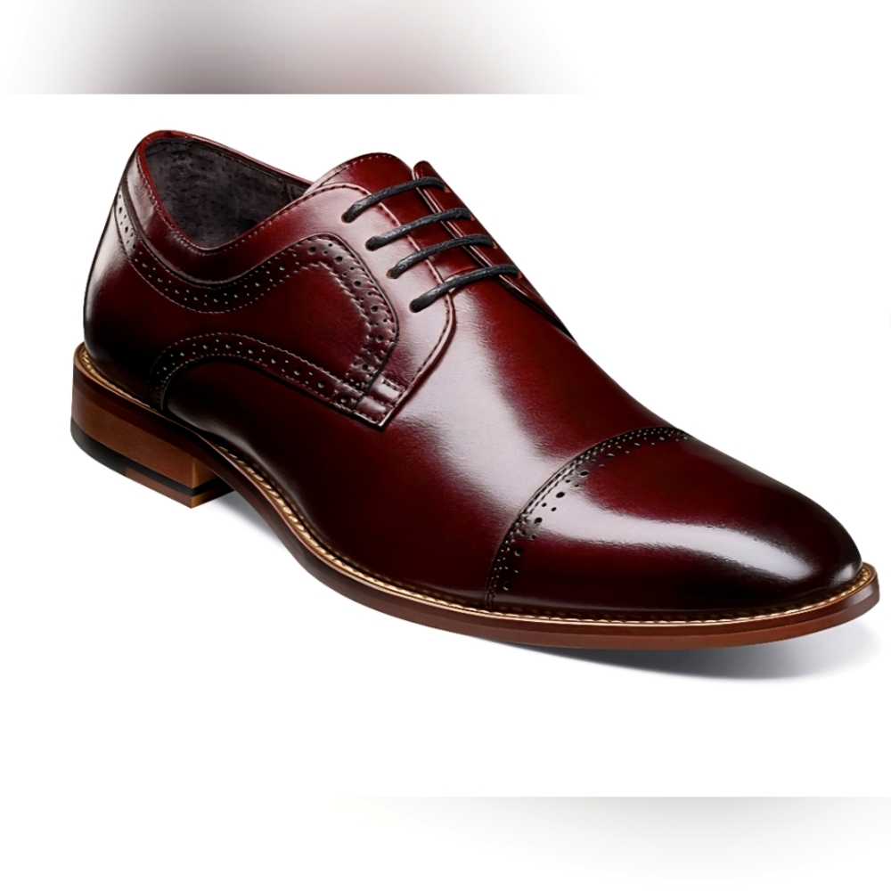 Stacy Adams Leather Dickinson Cap Toe Oxford Shoes